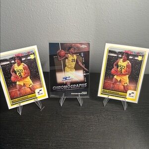 Utah Jazz Brice Sensabaugh NBA Hoops Rookie card set and Topps Chrome Autograph